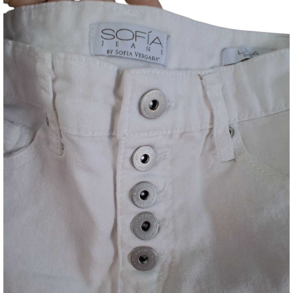 Sofia by Sofia Vergara White Jean Shorts